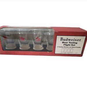 Budweiser Beer Tasting Flight Set Glassware
